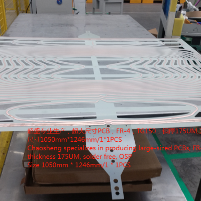 2-layer Thick Copper Ultra Large Size Circuit Board PCB,Oversized and Large Hole PCB