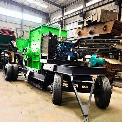 Mobile Stone Crusher, Tire-mounted Mobile Crusher for Construction Waste and Limestone, Stone Crusher. photo-2