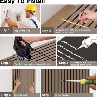 Sound Proof Akupanel Acoustic Wooden Acoustic Slat Wall Panel Wood Wall Panels Akustik Panel photo-5