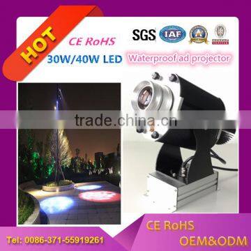 2016 popular wedding use logo outdoor 30w led gobo projector