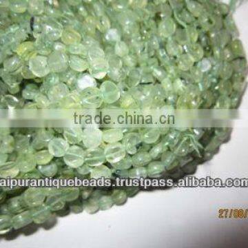 PREHNITE COIN BEADS GEMSTONE