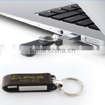 G&J 2014 fashion 16gb black leather usb flash drive