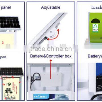 Solar LED Light Box With Garbage Bin photo-4
