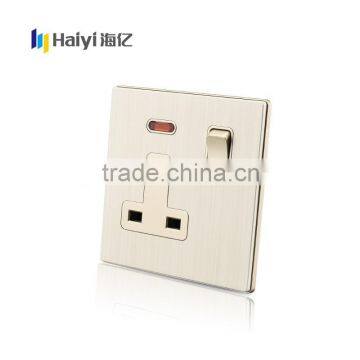 Gold Color 1 Gang 15A Electrical Socket for Home Indoor Use photo-6