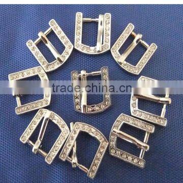 Wholesale Chrome Plated 10mm Inner Width Diamond Metal Buckle Pet Collar Alloy Buckles Upscale Rhinestone Dog Collar Buckle