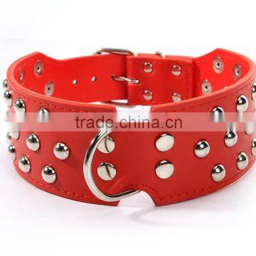 Wholesale Pet Supplies Mushroom Nails pu Leather Dog Collars
