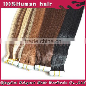 Best qulity wholesale seamless waterproof remy skin weft european virgin tape skin hair extensions