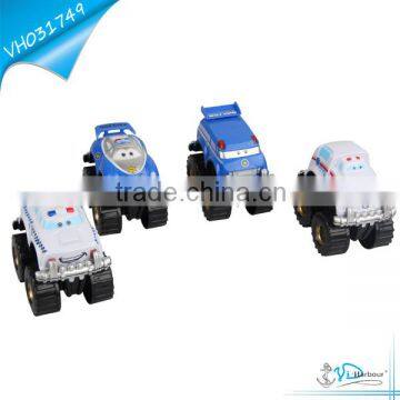 ABS Building Blocks Baby Police Cartoon Free Wheel Car