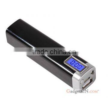 Wholesale 2600 mah lipstick power bank with LCD display