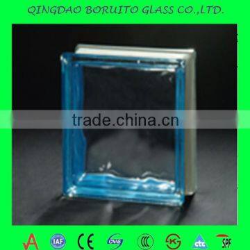 Hot on sale 190*190*80mm side-coloured cloudy bricks glass