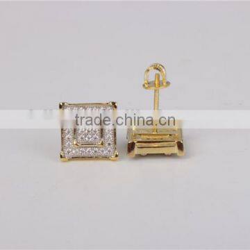 2016 United States Style Ladies' Micro Pave Stud Earring 925 Silver Jewelry Wholesale photo-4