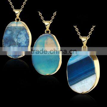 Fashion jewelry 2015, Dark blue crystal necklace jewelry, Newest crystal necklace