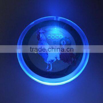 Night club KTV wholesale led flashing custom logo circle lapel pin