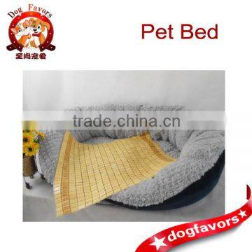 Fleece Pet Bed with Bamboo Mat, Summer Cool Dog Bed