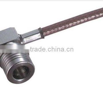 Right Angle Mount QMA Connector Plug, Crimp Termination, RG58 C/U