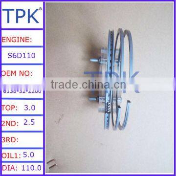 For Komatsu S6D110 piston ring, SA6D110-1 piston ring set