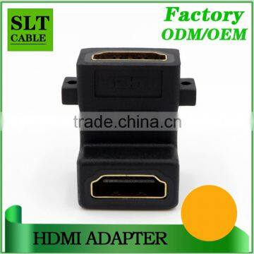 SLT Wholesale HDMI Right Angle Female to Female Adapter