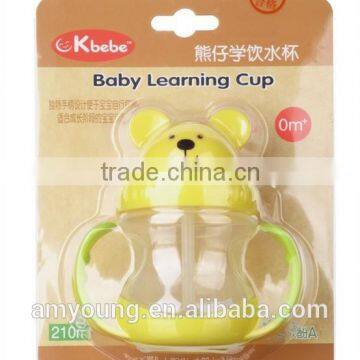 Christmas giftware kids drinking bottle,trainning cup,baby nipple training cup,plastic cup with lid and straw