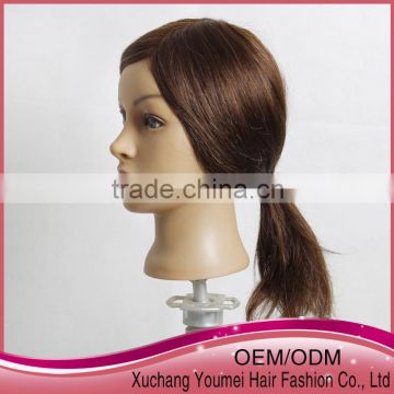 New arrival human hair training mannequin head with hair on sale