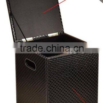 Leather Storage Box Wholesaler,2015 Home Folding Chair Storage Box,Fashion Organizer photo-3