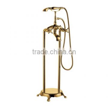 Fancy Gloden Floor Stand Faucet Upc Tub Shower Faucet