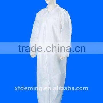 Disposable Non-woven Protective Clothing with Collar and Zipper