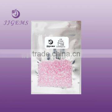 Wholesale 2mm smal pink european machine cut gemstone