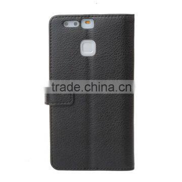 With Card Slot Photo Frame Holder Flip Case for Huawei P9 Litchi Grain PU Leather Wallet Cover MMT MT-5670 photo-4