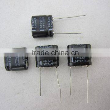 Well and widely used for solar street lamp 5.5V 0.47F farad capacitor