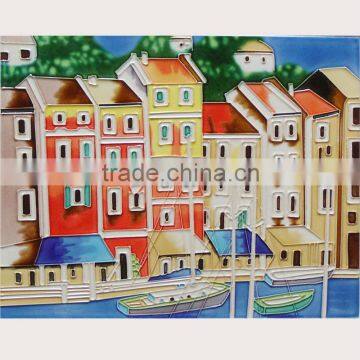 Handmade art ceramic picture glazed porcelain wall tile