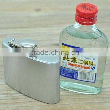 4oz Stainless Steel Liquor Wine Flask With Hinged Screw-On Cap DHL Freeshipping photo-6