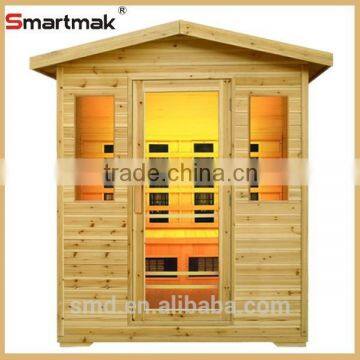 smartmak 2015 new modern house design solid wood outdoor prefab homes sauna steam room with CE certification