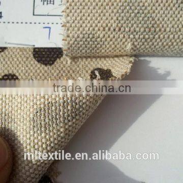 Burlap printed fabric/pur cotton linen fabric textile