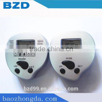 Promotional Sportmaster Step Calorie Counter and Pedometer with 12/24 Time System Clock/ Electric OEM/ODM Manufacturer