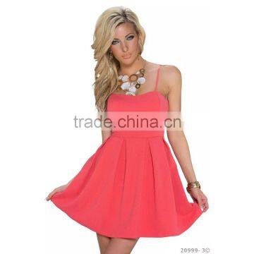 Womens Sexy Dresses Party Night Club Short Bule Mini Pleated Dress Summer Sleeveless Spaghetti Strap Dresses