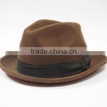 New arrival brown wool felt hat wholesale