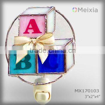 MX170103 wholesale stained glass night light for kids