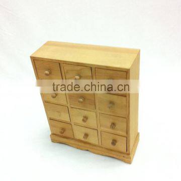 wooden handmade cabinet new product wholesale high quality 12 drawers handle pine