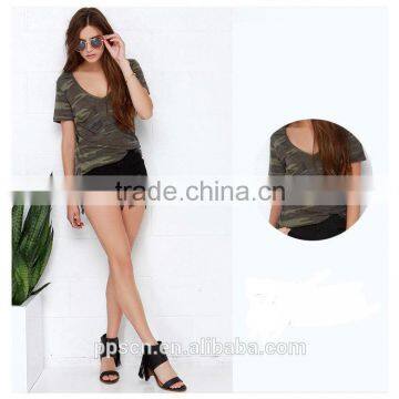 OEM Service Wholesale Custom Design Fashion Short Sleeve Knitting Women t Shirt photo-3