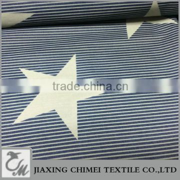 jiaxing strip star printed patternof tencel denim for denim shirt men