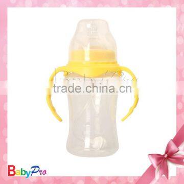 China manufacturer wholesale baby products good quality baby feeding bottle silicone bottle with handle milk bottle