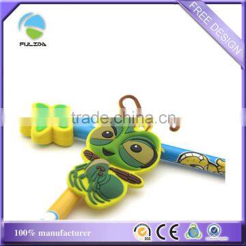 Small Quantity Cartoon Soft Pvc Decorative Pencil Caps Cover