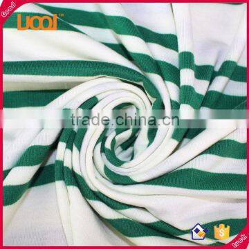1505# Custom cotton textiles 25% cotton 75% polyester 5% spandex striped knitting fabric