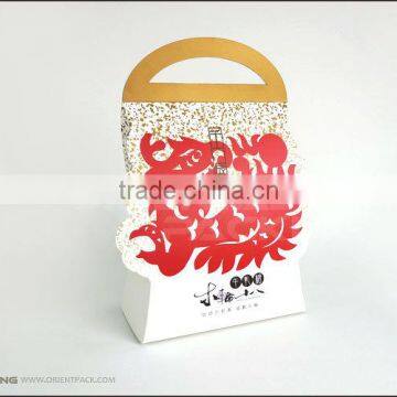 Red dragon hand carry candy paper box