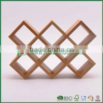 2016 Hot sale rhombus bamboo wine rack FB3-1035