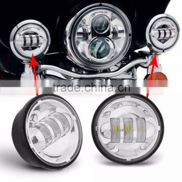 4-1/2" 4.5inch LED Passing Light for Harley Davidso-n Fog Lamps Auxiliary Light Bulb Motorcycle Daymaker Projector Driving Light