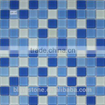 most popular europe product mosaic glass swimming pool tile (crystal glass)