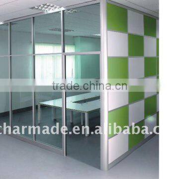 V84 series used office wall partitions / clear glass partition wall / office partition walls / aluminum profiles                        
                                                Quality Choice