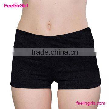 Elastic black women wholesale athletic shorts