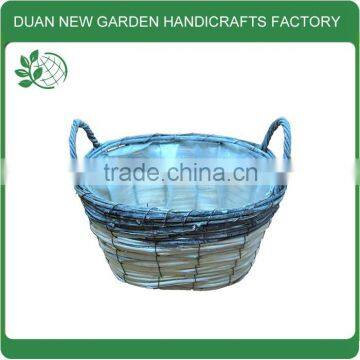 Rattan woven planter baskets